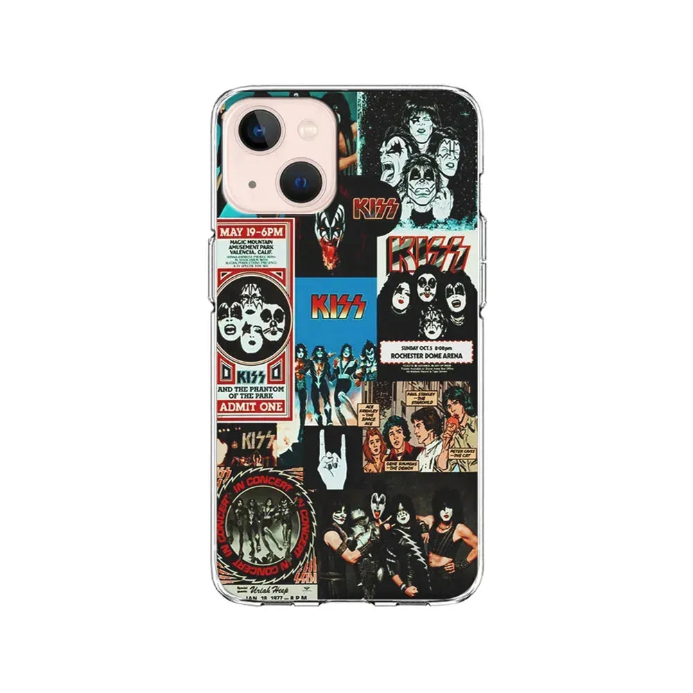 Kiss Band Collage Poster iPhone 13 Mini Case-Clear Soft Case-Xtracase