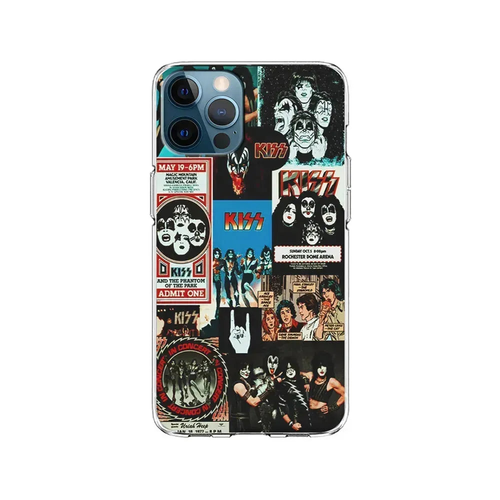 Kiss Band Collage Poster iPhone 15 Pro Max Case-Clear Soft Case-Xtracase