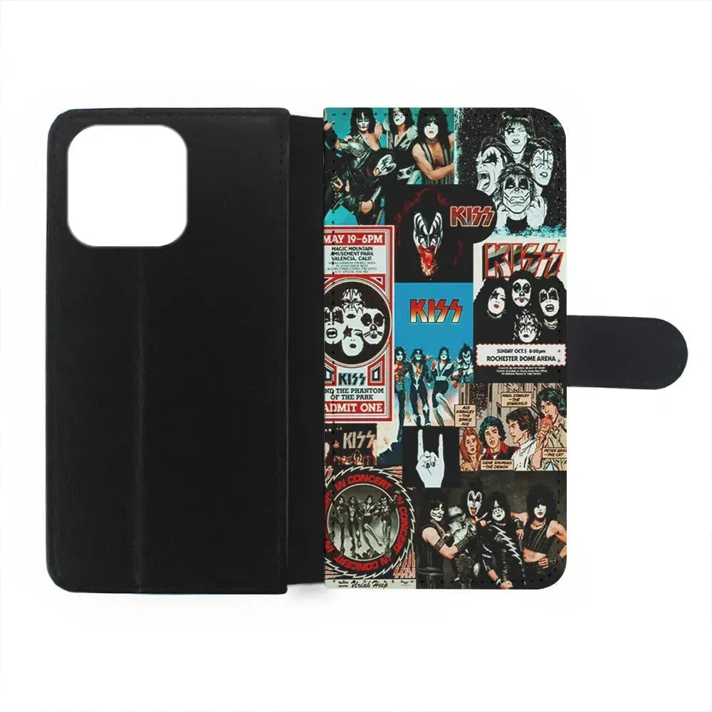 Kiss Band Collage Poster iPhone 15 Pro Max Case-Flip Wallet Case-Xtracase
