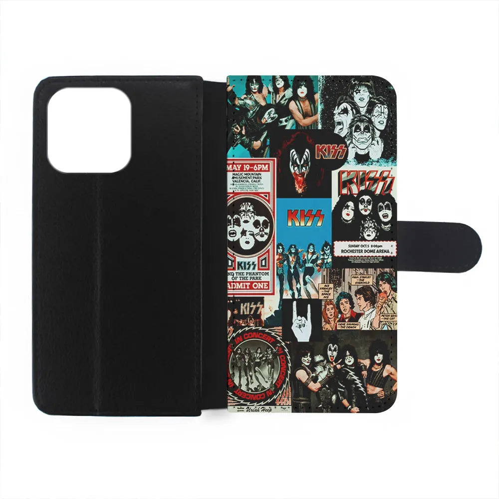 Kiss Band Collage Poster iPhone 15 Plus Case-Flip Wallet Case-Xtracase