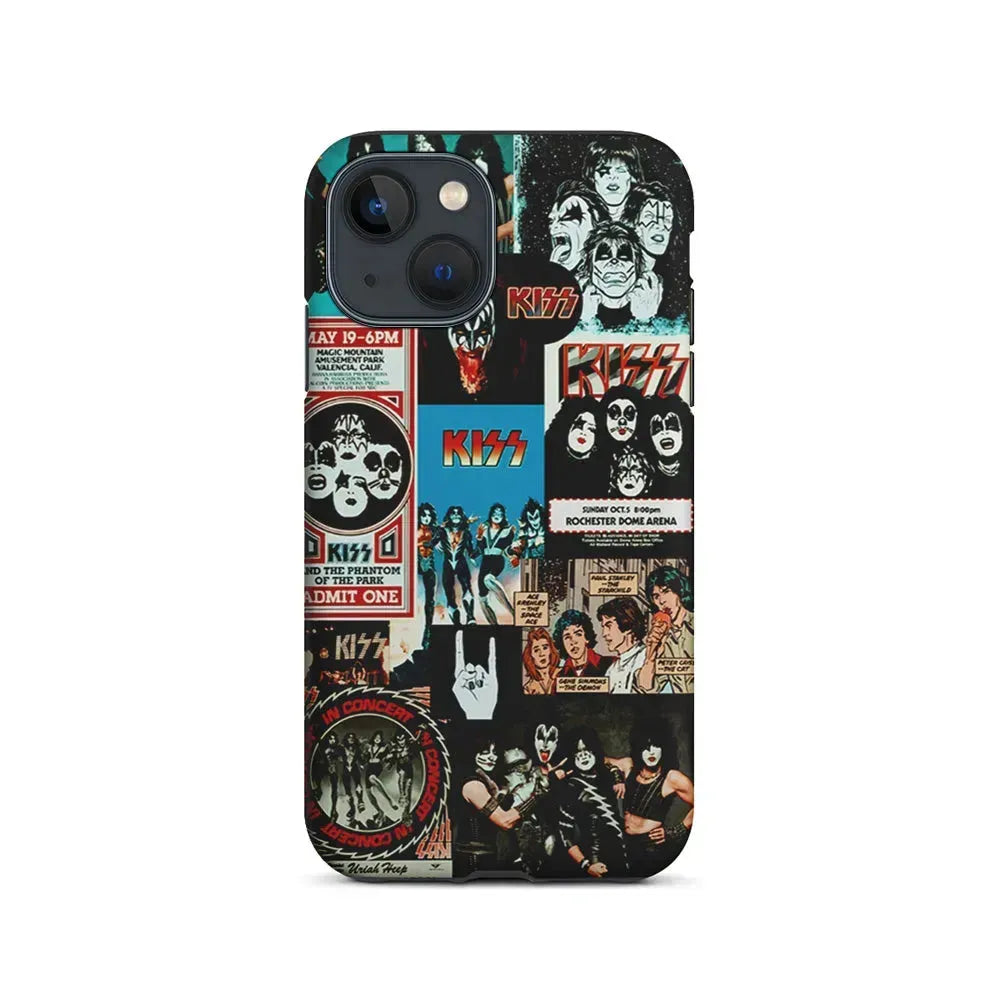 Kiss Band Collage Poster iPhone 13 Mini Case-2 in 1 Tough Case-Xtracase