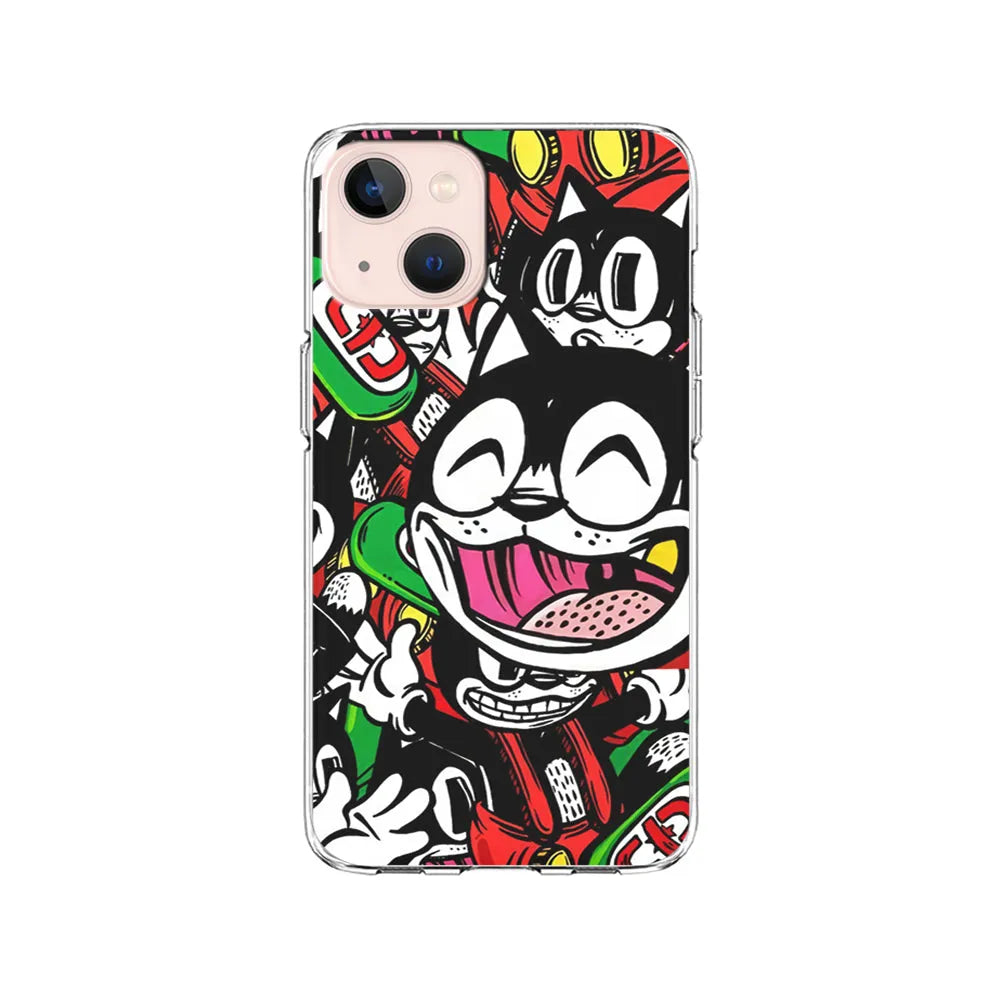 Kitty Club Party iPhone 15 Case-Clear Soft Case-Xtracase