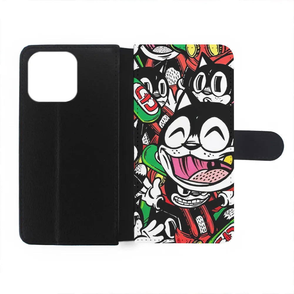 Kitty Club Party iPhone 13 Pro Case-Flip Wallet Case-Xtracase