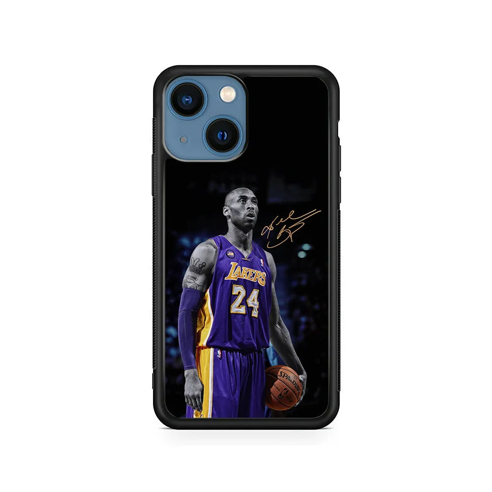 Kobe Bryant Legend iPhone 15 Case-Rubber / Black (2D Case)-Xtracase