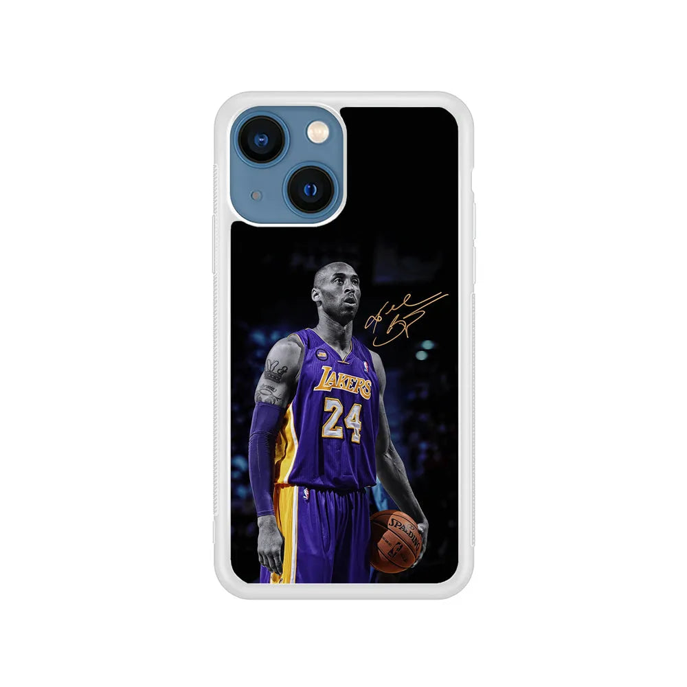 Kobe Bryant Legend iPhone 15 Plus Case-Rubber / White (2D Case)-Xtracase