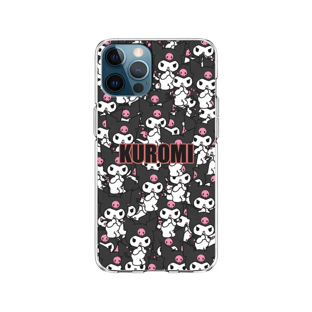 Kuromi Doodle iPhone 15 Pro Max Case-Clear Soft Case-Xtracase
