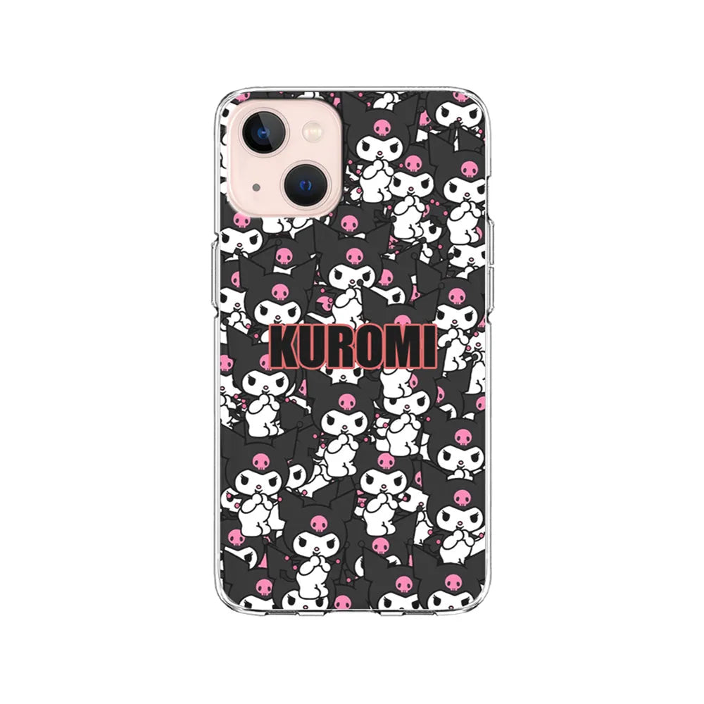 Kuromi Doodle iPhone 15 Case-Clear Soft Case-Xtracase
