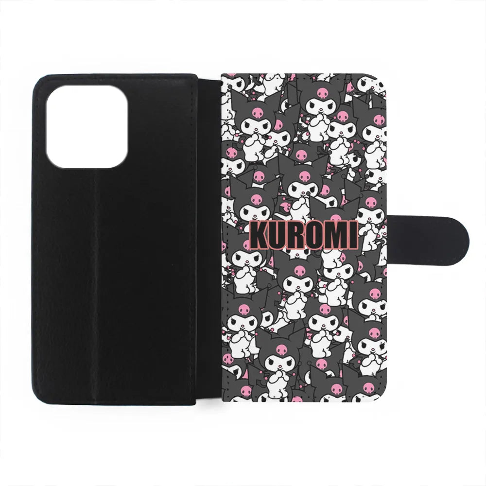 Kuromi Doodle iPhone 13 Pro Case-Flip Wallet Case-Xtracase