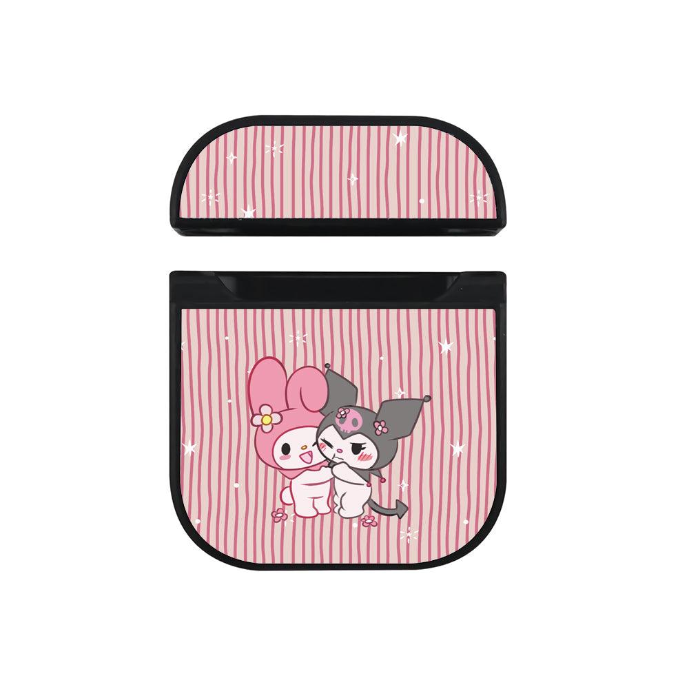 Kuromi Feel The Hug Hard Plastic Case Cover For Apple Airpods-Xtracase