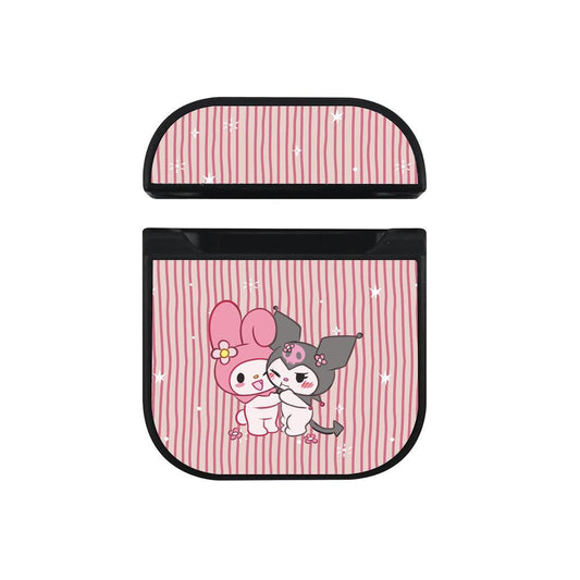 Kuromi Feel The Hug Hard Plastic Case Cover For Apple Airpods-Xtracase