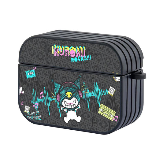 Kuromi Rocks and Play It Louder Hard Plastic Case Cover For Apple Airpods Pro 2-Xtracase