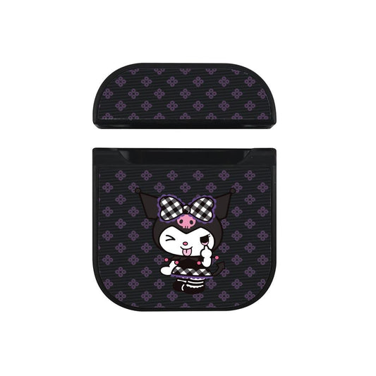 Kuromi Scoffed with a Face Hard Plastic Case Cover For Apple Airpods-Xtracase