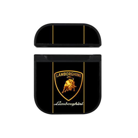 Lamborghini Black Stripe Gold Apple AirPods Case - Xtracase