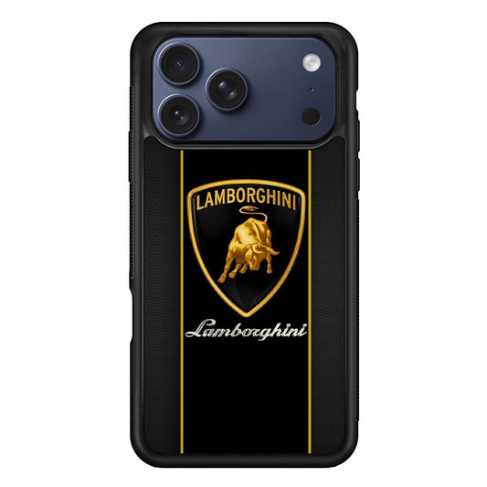 Lamborghini Carbon Stripe Gold iPhone 17 Pro Case - Xtracase