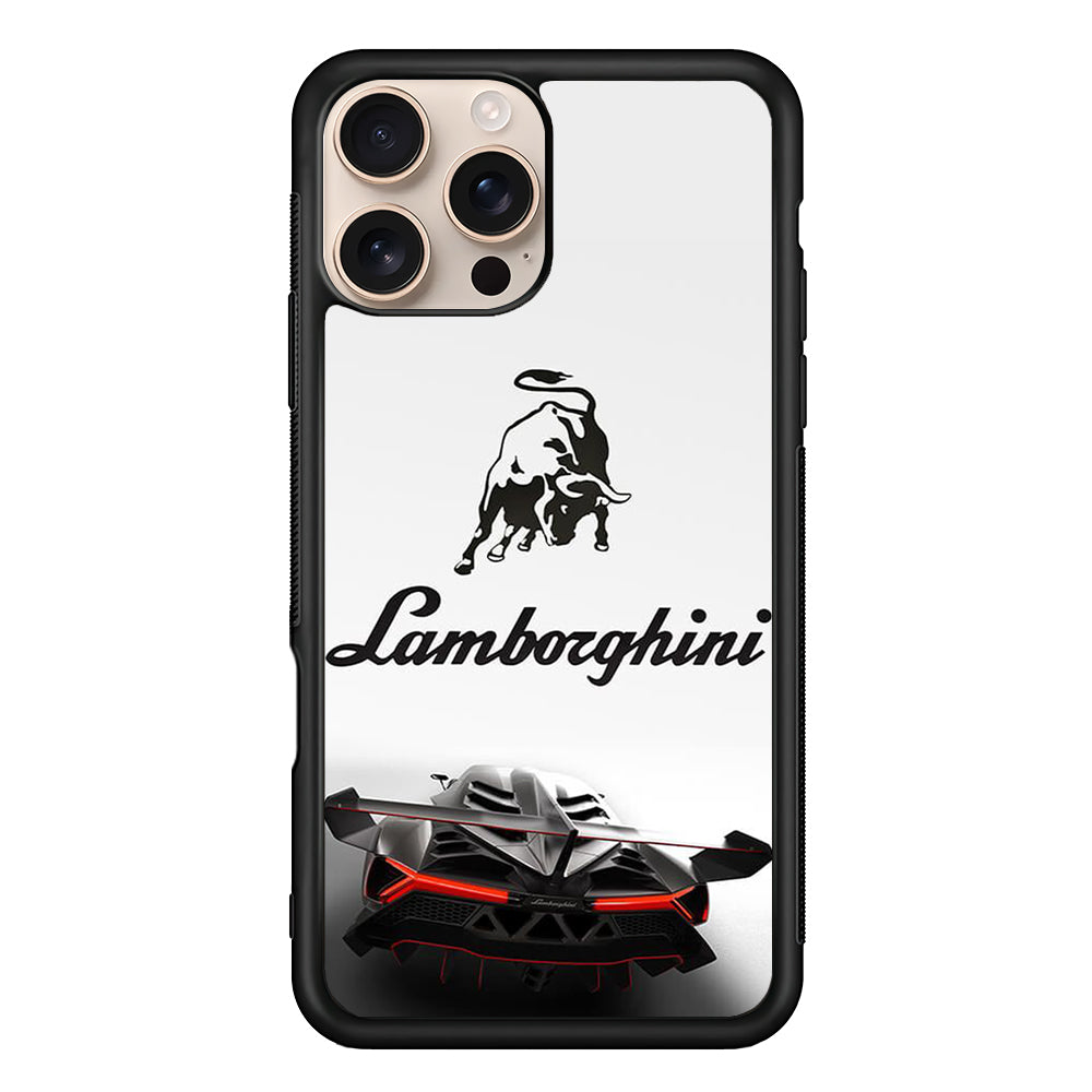 Lamborghini White Logo Car iPhone 16 Pro Case - Xtracase