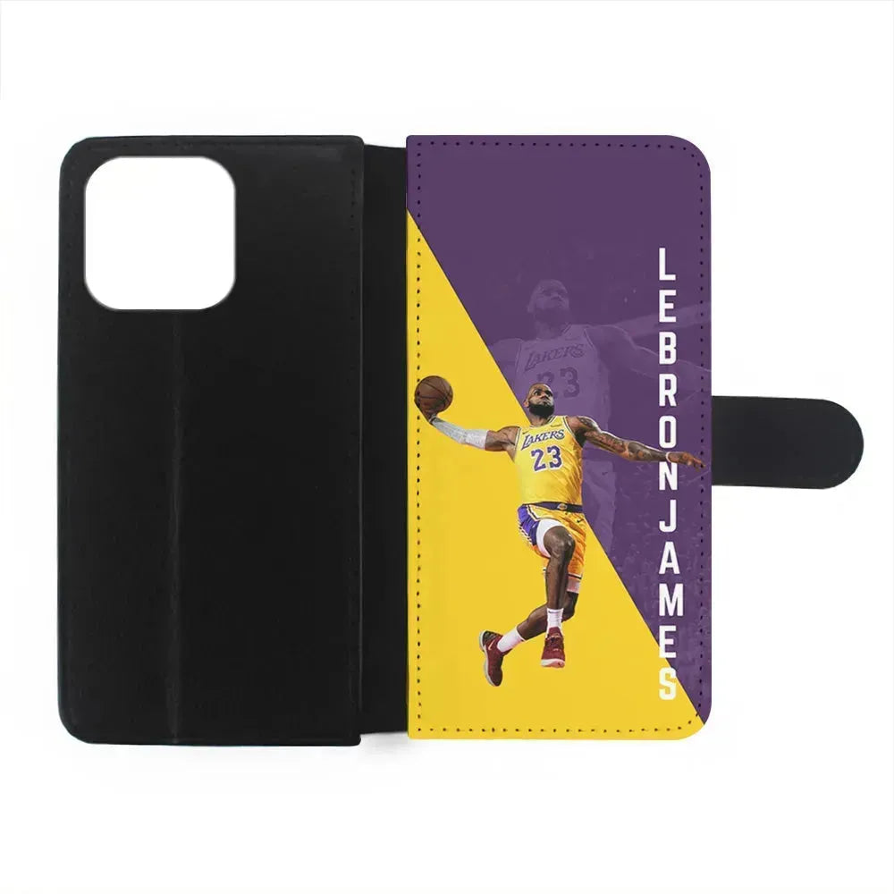 Lebron James Lakers 23 iPhone 15 Pro Max Case-Flip Wallet Case-Xtracase