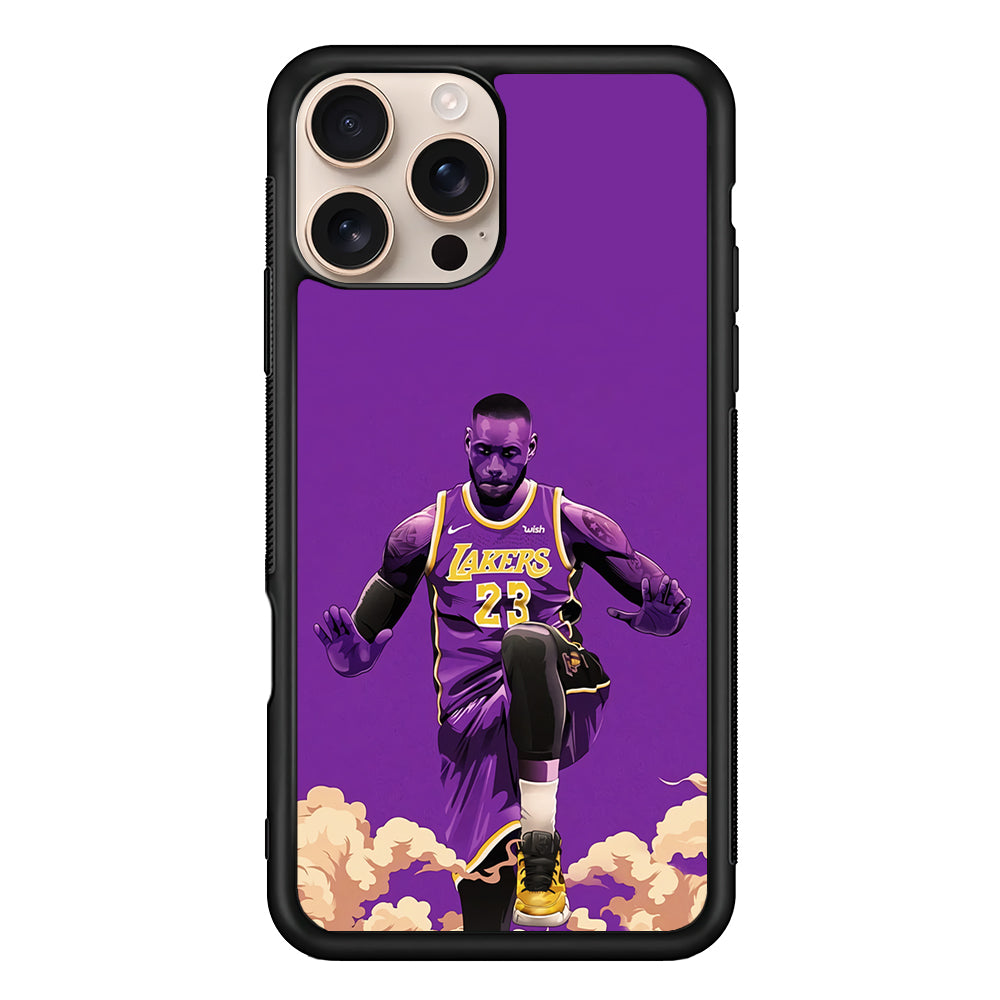 Lebron James Purple Background iPhone 16 Pro Max Case - iPhone 16 Pro Max