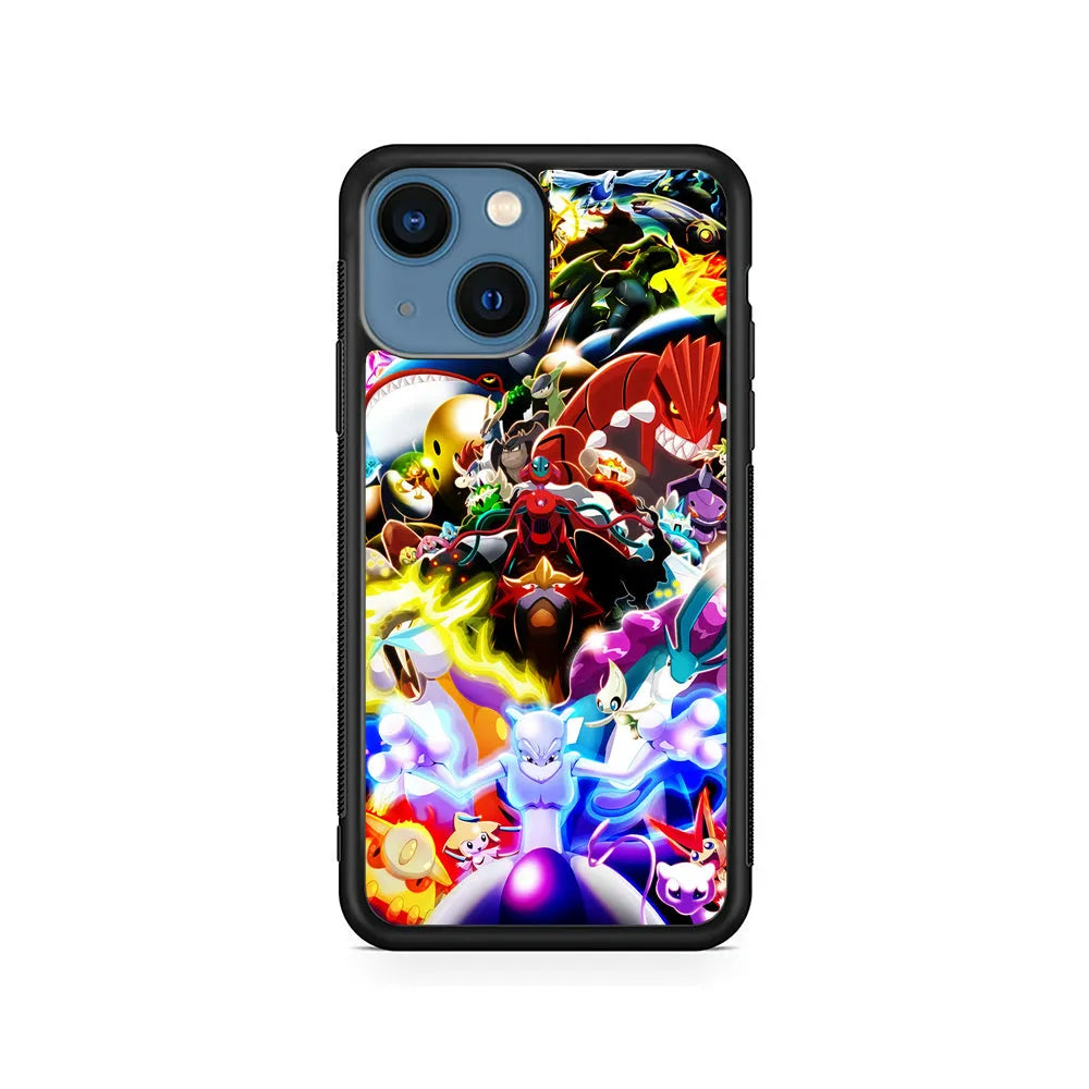 Legendary Pokemon iPhone 15 Case-Rubber / Black (2D Case)-Xtracase