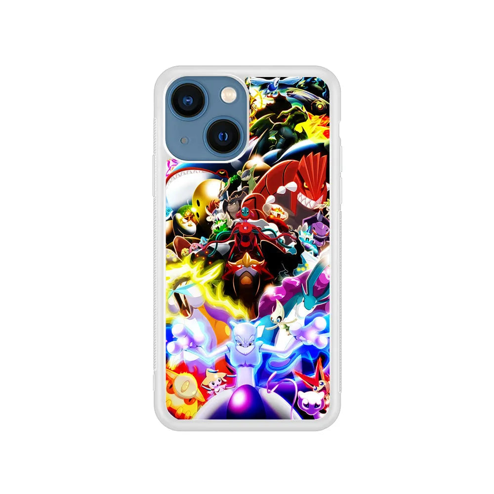 Legendary Pokemon iPhone 15 Case-Rubber / White (2D Case)-Xtracase