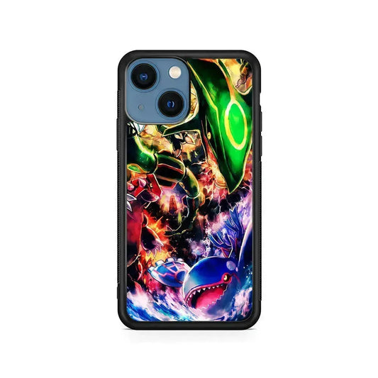 Legendary Pokemon Monsters Trio iPhone 13 Mini Case-Rubber / Black (2D Case)-Xtracase