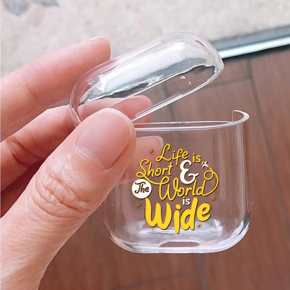 Life is Short Protective Clear Case Cover For Apple Airpods-Xtracase