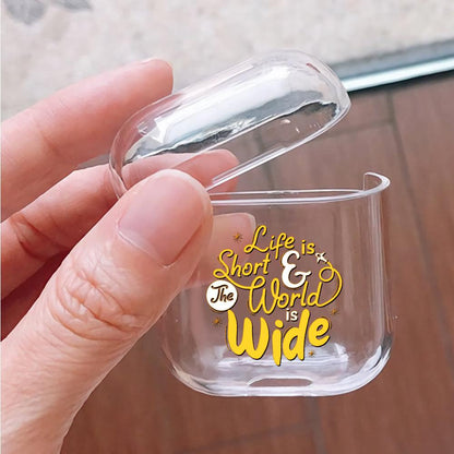 Life is Short Protective Clear Case Cover For Apple Airpods-Xtracase