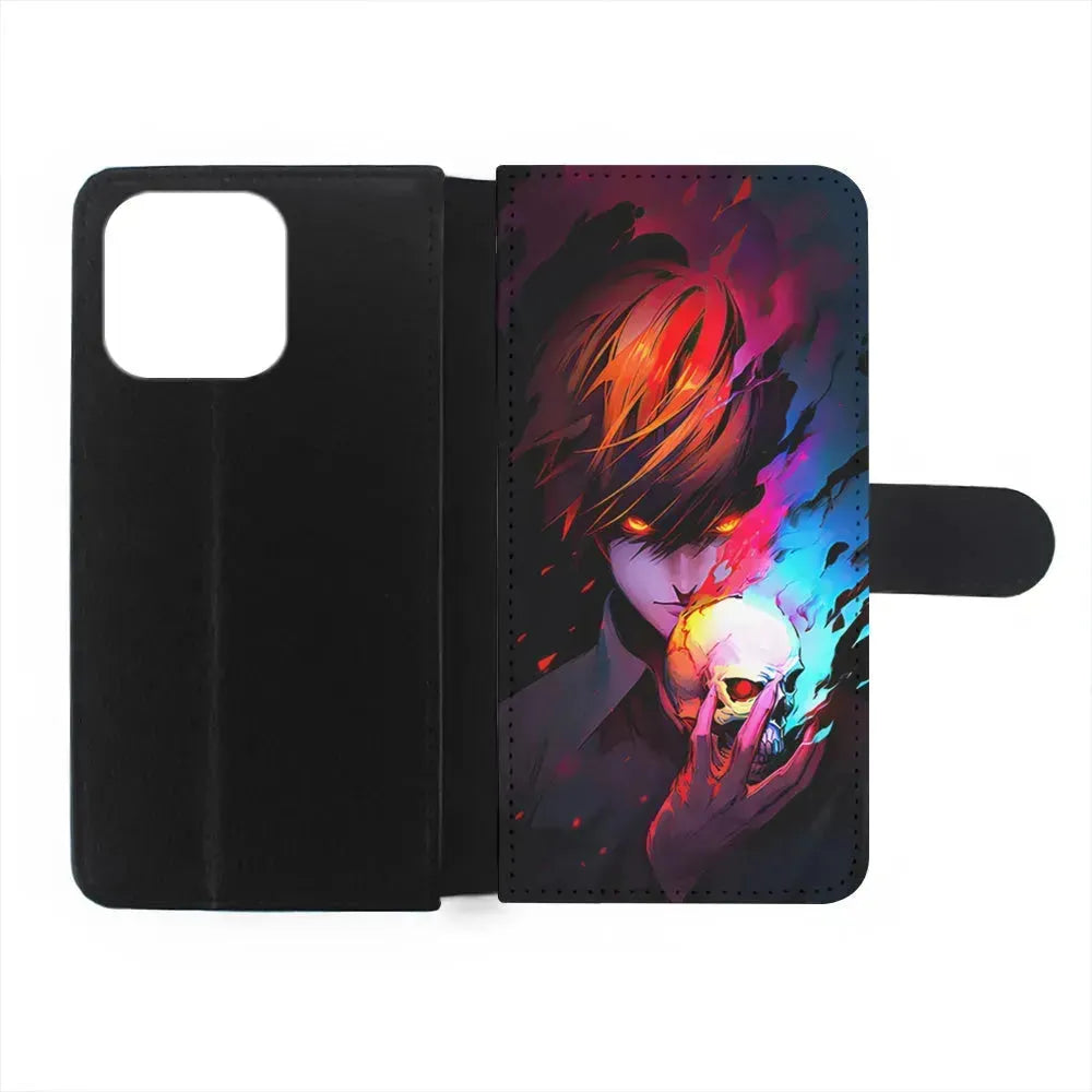 Light Yagami From Death Note iPhone 15 Pro Max Case-Flip Wallet Case-Xtracase