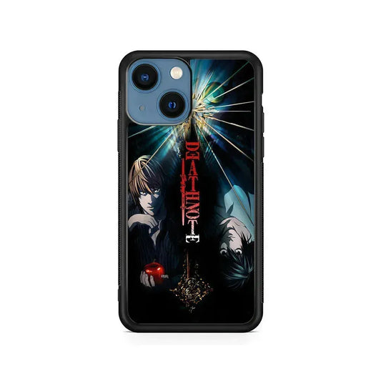 Light Yagami VS L Death Note iPhone 13 Mini Case-Rubber / Black (2D Case)-Xtracase