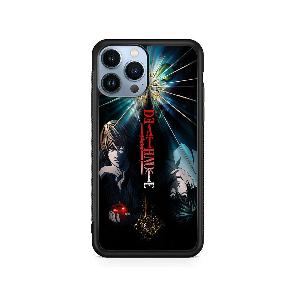 Light Yagami VS L Death Note iPhone 13 Pro Case-Rubber / Black (2D Case)-Xtracase
