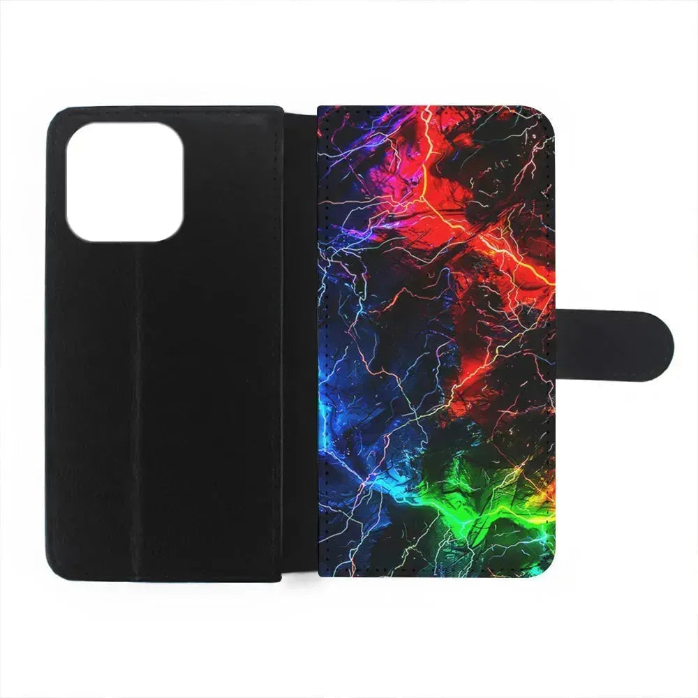 Lightning Strike at Night iPhone 13 Mini Case-Flip Wallet Case-Xtracase