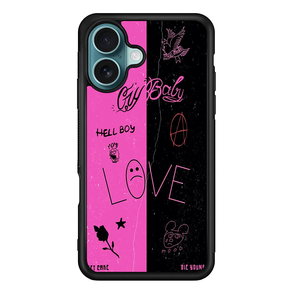 Lil Peep Pink and Black iPhone 16 Case - Xtracase