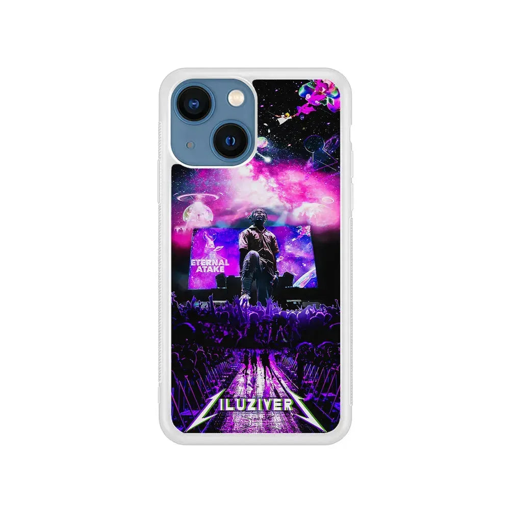 Lil Uzi Vert Concert iPhone 13 Mini Case-Rubber / White (2D Case)-Xtracase
