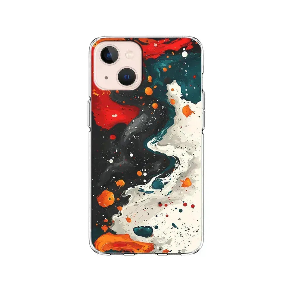 Liquid Abstract Painting Art iPhone 13 Mini Case-Clear Soft Case-Xtracase
