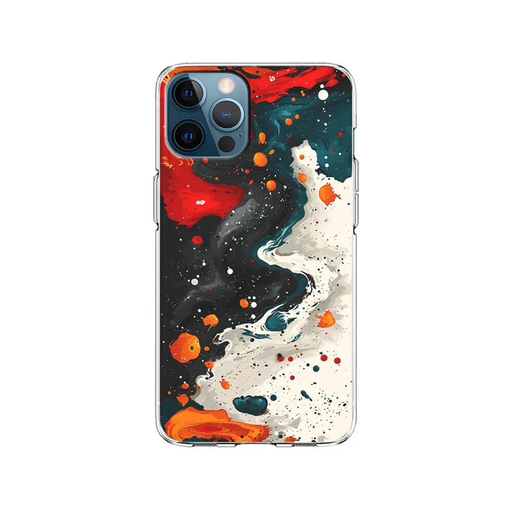 Liquid Abstract Painting Art iPhone 13 Pro Case-Clear Soft Case-Xtracase