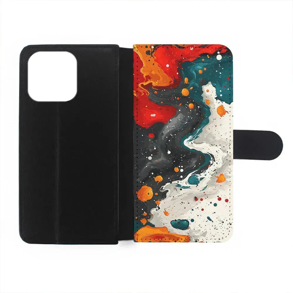 Liquid Abstract Painting Art iPhone 15 Pro Max Case-Flip Wallet Case-Xtracase