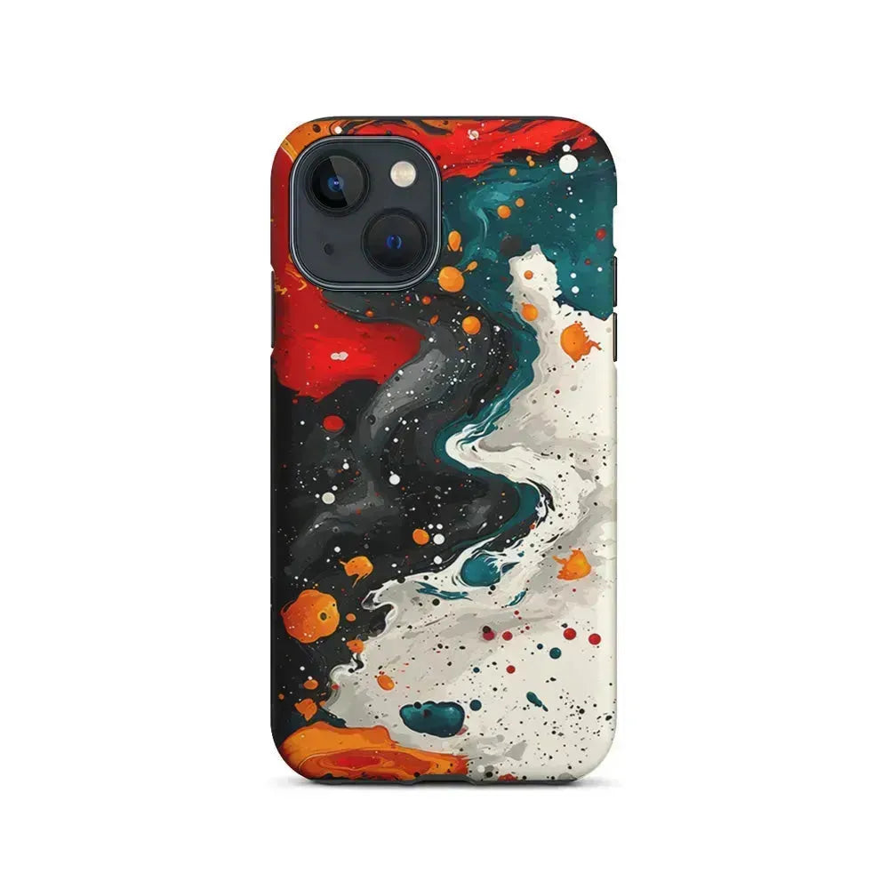 Liquid Abstract Painting Art iPhone 13 Mini Case-2 in 1 Tough Case-Xtracase