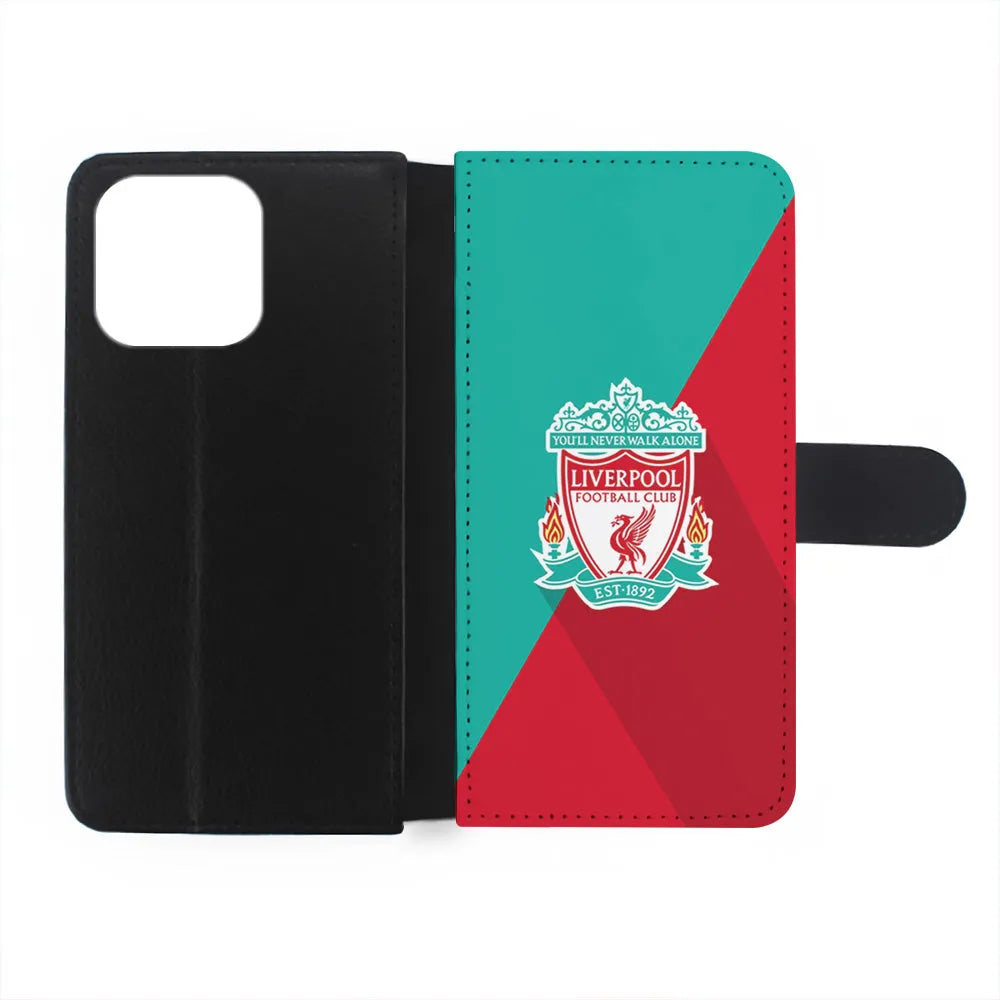 Liverpool FC Green Red iPhone 13 Pro Case-Flip Wallet Case-Xtracase