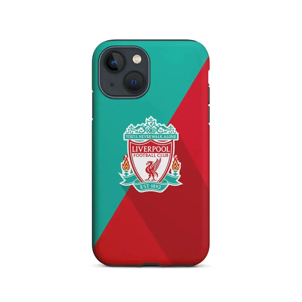 Liverpool FC Green Red iPhone 13 Mini Case-2 in 1 Tough Case-Xtracase