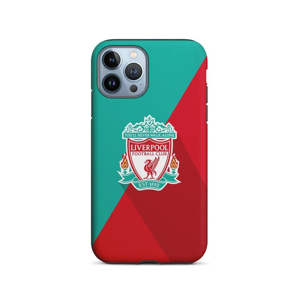 Liverpool FC Green Red iPhone 13 Pro Case-2 in 1 Tough Case-Xtracase