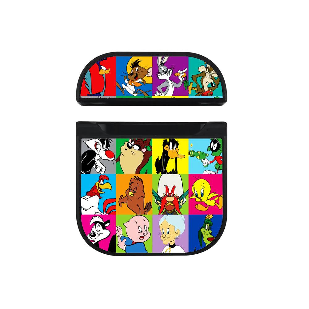 Looney Tunes All Characters Collage Hard Plastic Case Cover For Apple Airpods-Xtracase