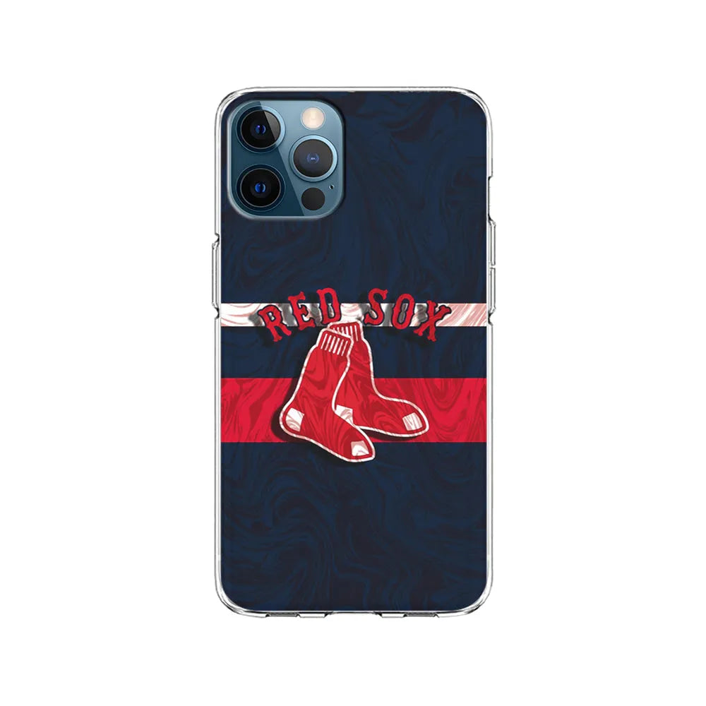 MLB Boston Red Sox Logo iPhone 13 Pro Max Case-Clear Soft Case-Xtracase