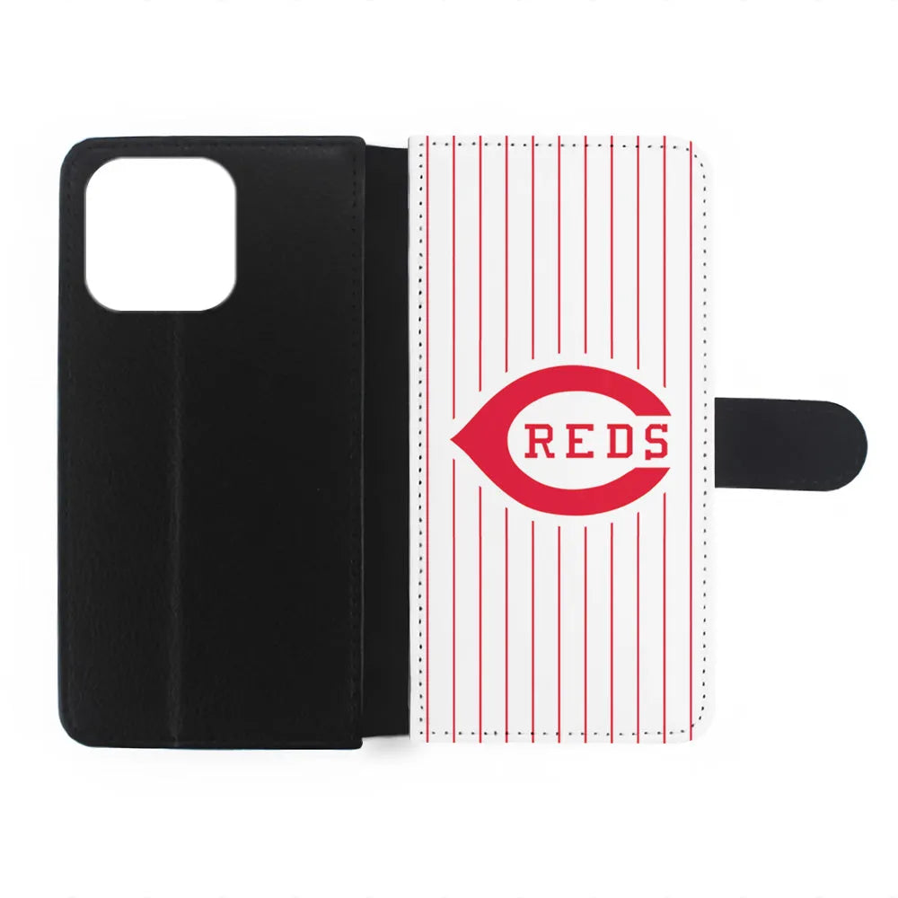 MLB Cincinnati Reds Team iPhone 13 Pro Max Case-Flip Wallet Case-Xtracase