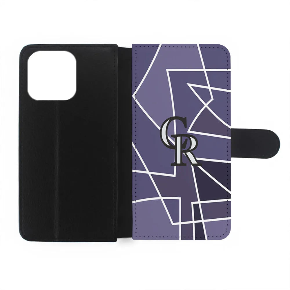 MLB Colorado Rockies Logo iPhone 13 Pro Case-Flip Wallet Case-Xtracase