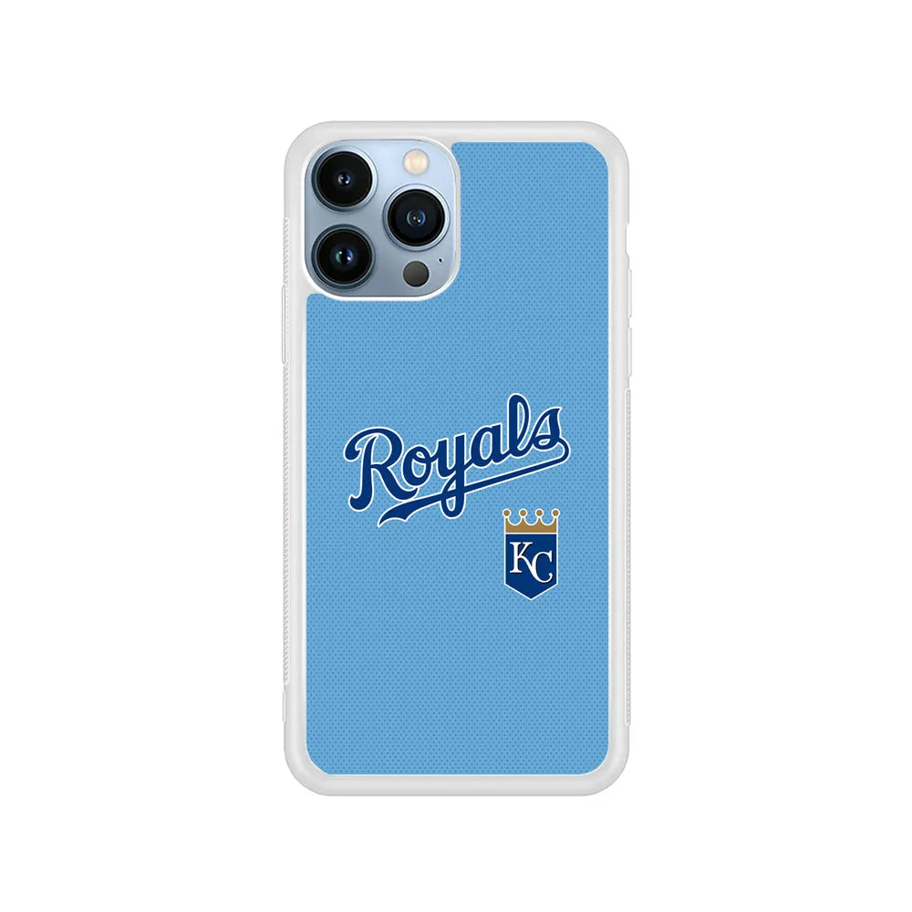 MLB Kansas City Royals Logo iPhone 13 Pro Case-Rubber / White (2D Case)-Xtracase
