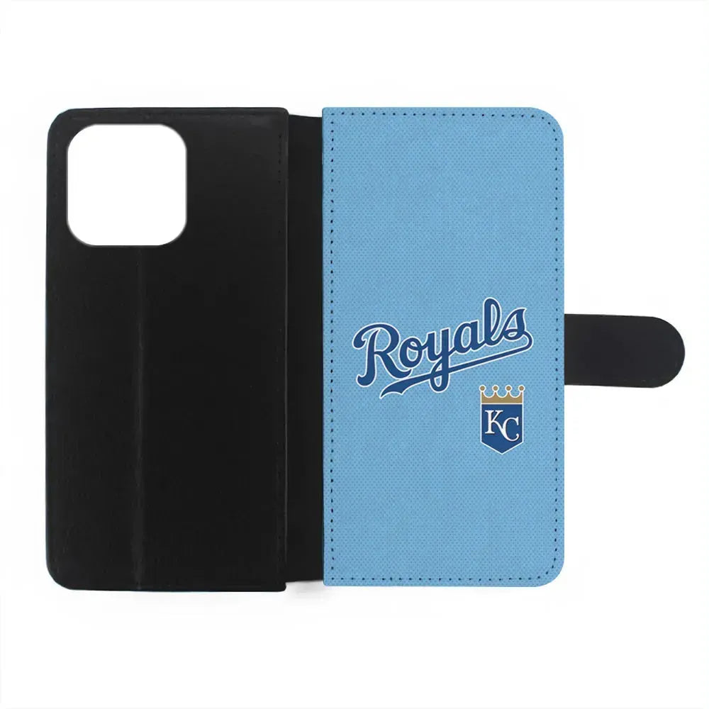 MLB Kansas City Royals Logo iPhone 15 Pro Max Case-Flip Wallet Case-Xtracase