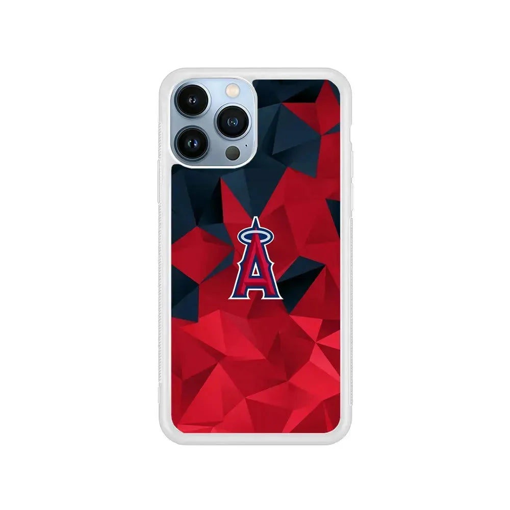 MLB Los Angeles Angels Team iPhone 15 Pro Max Case-Rubber / White (2D Case)-Xtracase