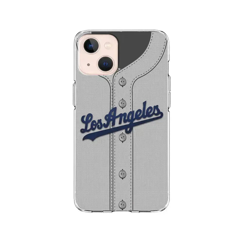 MLB Los Angeles Dodgers Jersey iPhone 13 Mini Case-Clear Soft Case-Xtracase