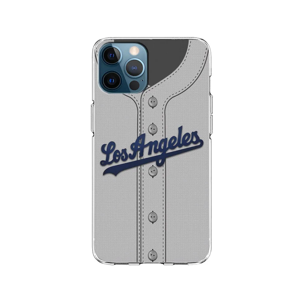 MLB Los Angeles Dodgers Jersey iPhone 13 Pro Case-Clear Soft Case-Xtracase