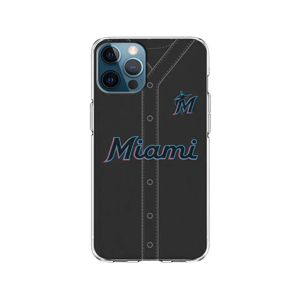 MLB Miami Marlins Jersey iPhone 15 Pro Max Case-Clear Soft Case-Xtracase