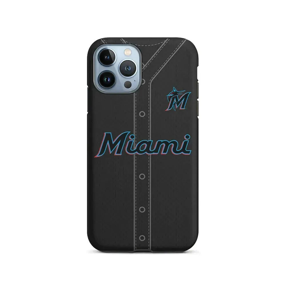 MLB Miami Marlins Jersey iPhone 15 Pro Max Case-2 in 1 Tough Case-Xtracase